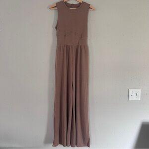 Cider Brown Sleeveless Jumpsuit